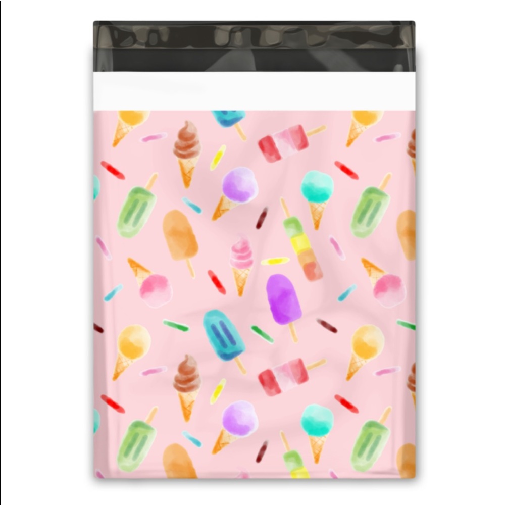 50 10X13 Poly Mailers, Ice Cream, Shipping Envelopes, PRICE IS FIRM - Picture 5 of 6